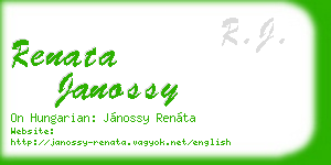 renata janossy business card